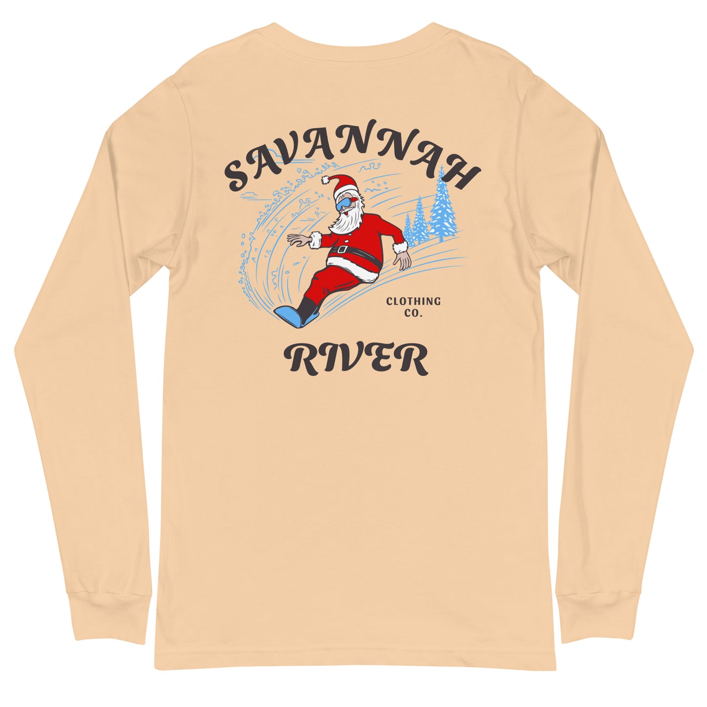 Snowboarding Santa