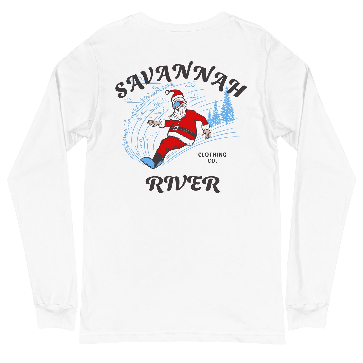 Snowboarding Santa